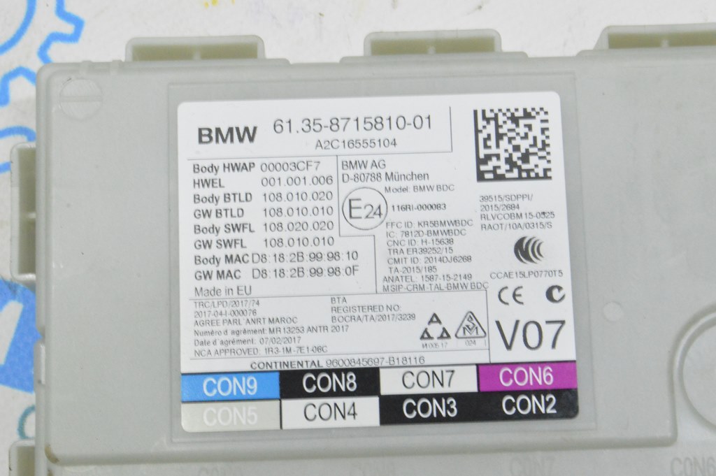 Body Domain Controller Bdc BMW X3 G01 18-21 (02) — фото 4