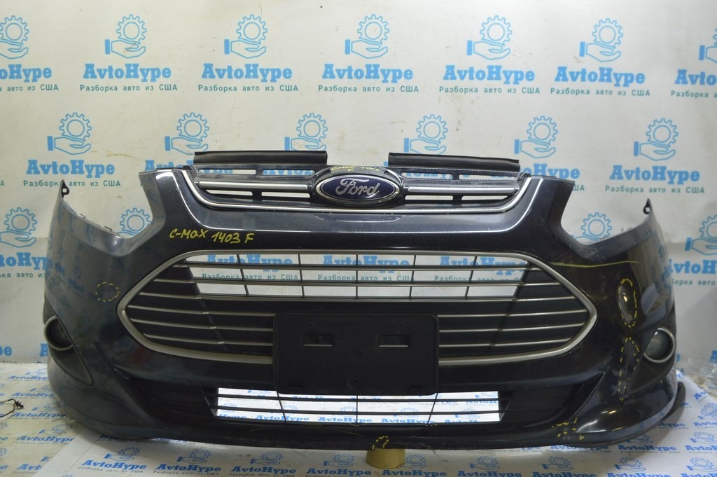 Бампер передний голый Ford C-max MK2 13-16 usa (03) черный,примятости
