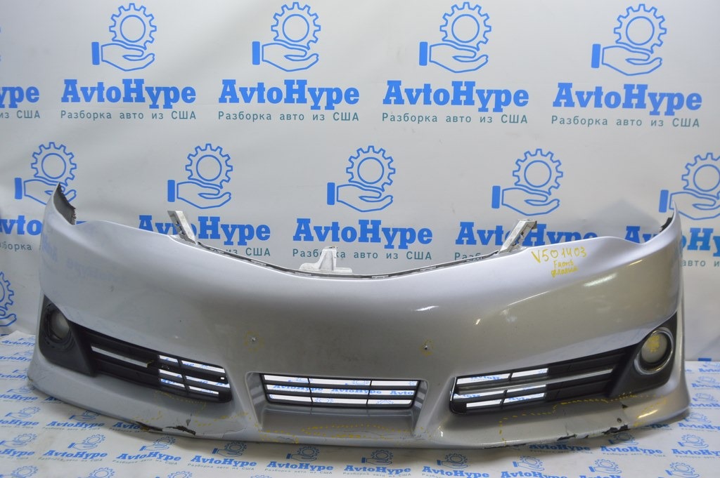 Бампер передний голый Toyota Camry v50 12-14 usa SE (03) серебро, деланый, дефекты