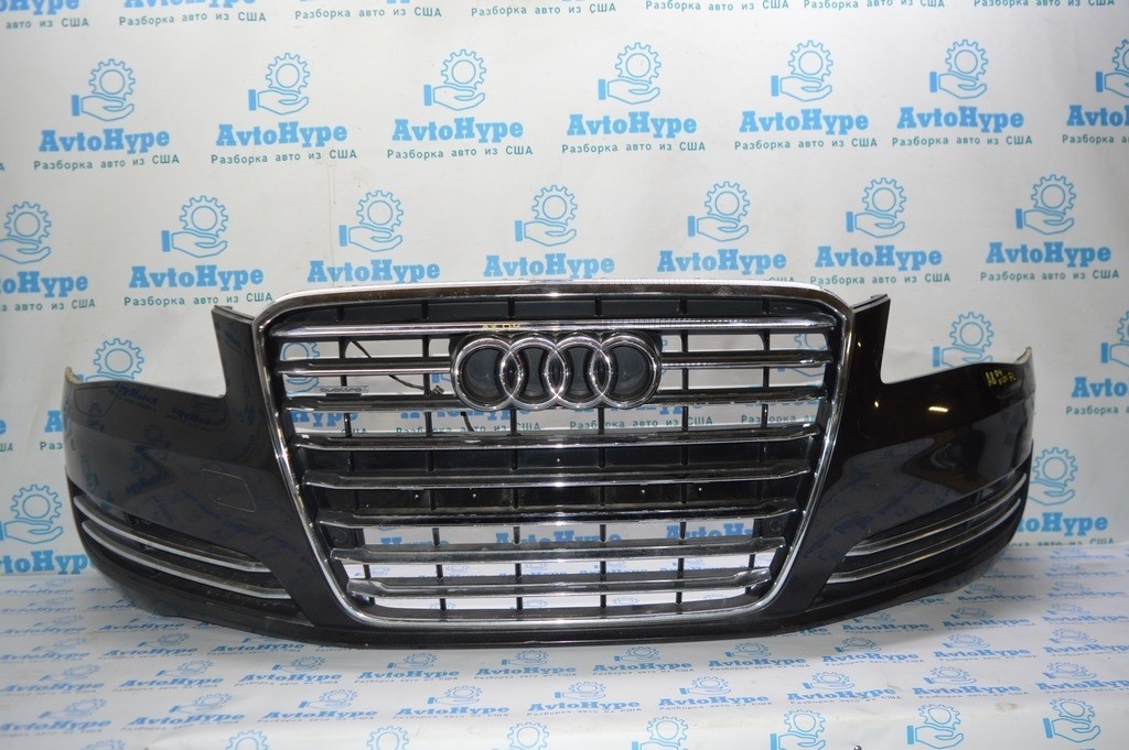 Бампер передний в сборе Audi A8 D4 10-13 дорест (01) 4h0853169 4h0971095ag 4H0807130 4H0807129