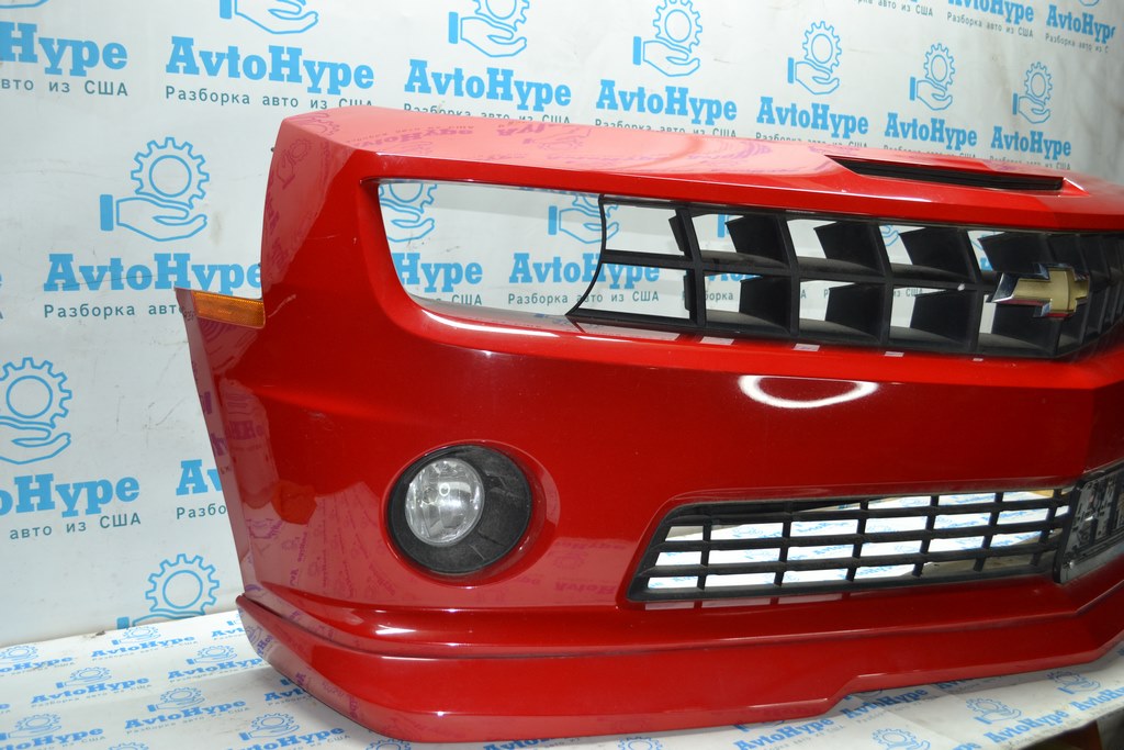 Бампер передний в сборе Chevrolet Camaro 10-15 6.2 SS (01) красный цвет без птф — фото 2