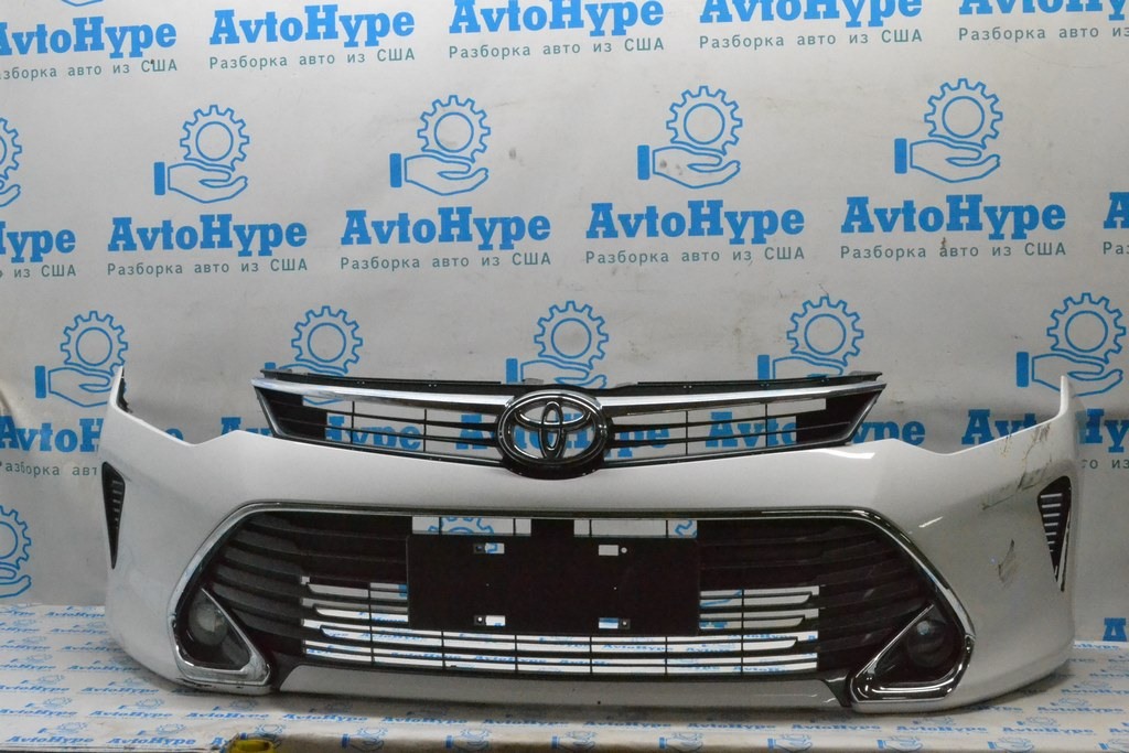 Бампер передній у зборі Toyota Camry v55 14-18 XV50 / XV55 рестайлінг Європа білий Ліквід 4