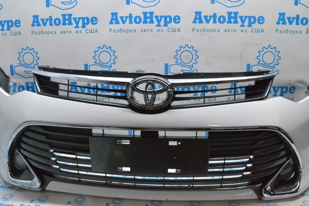 Бампер передній у зборі Toyota Camry v55 14-18 XV50 / XV55 рестайлінг Європа білий Ліквід 4 — фото 4