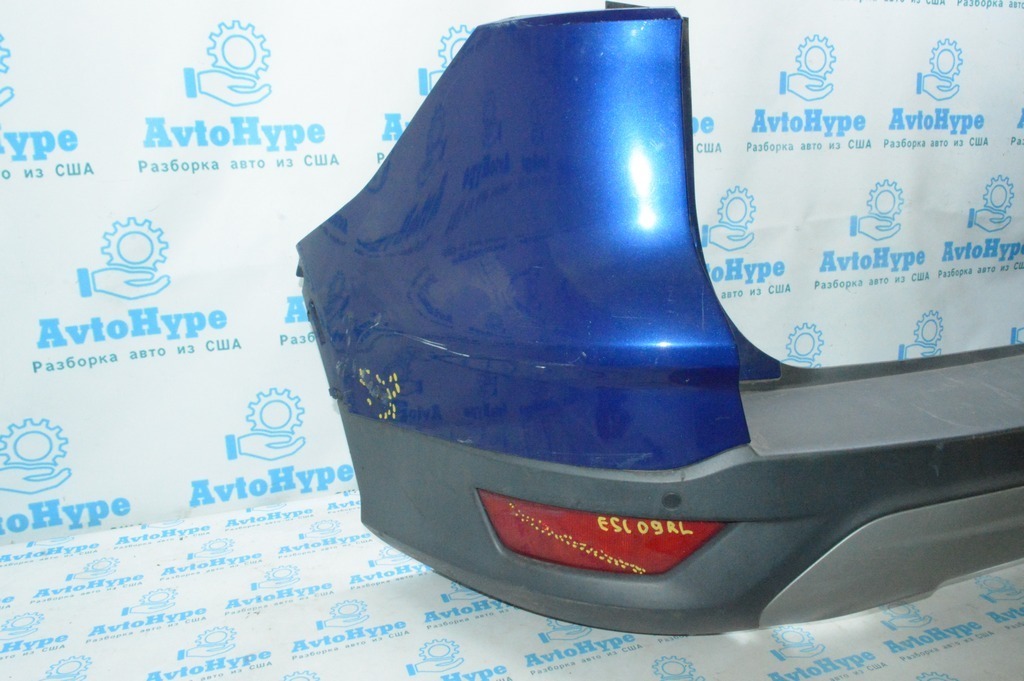 Бампер задний голый лев Ford Escape MK3 13-16 дорест синий цвет J4 (09) дефект