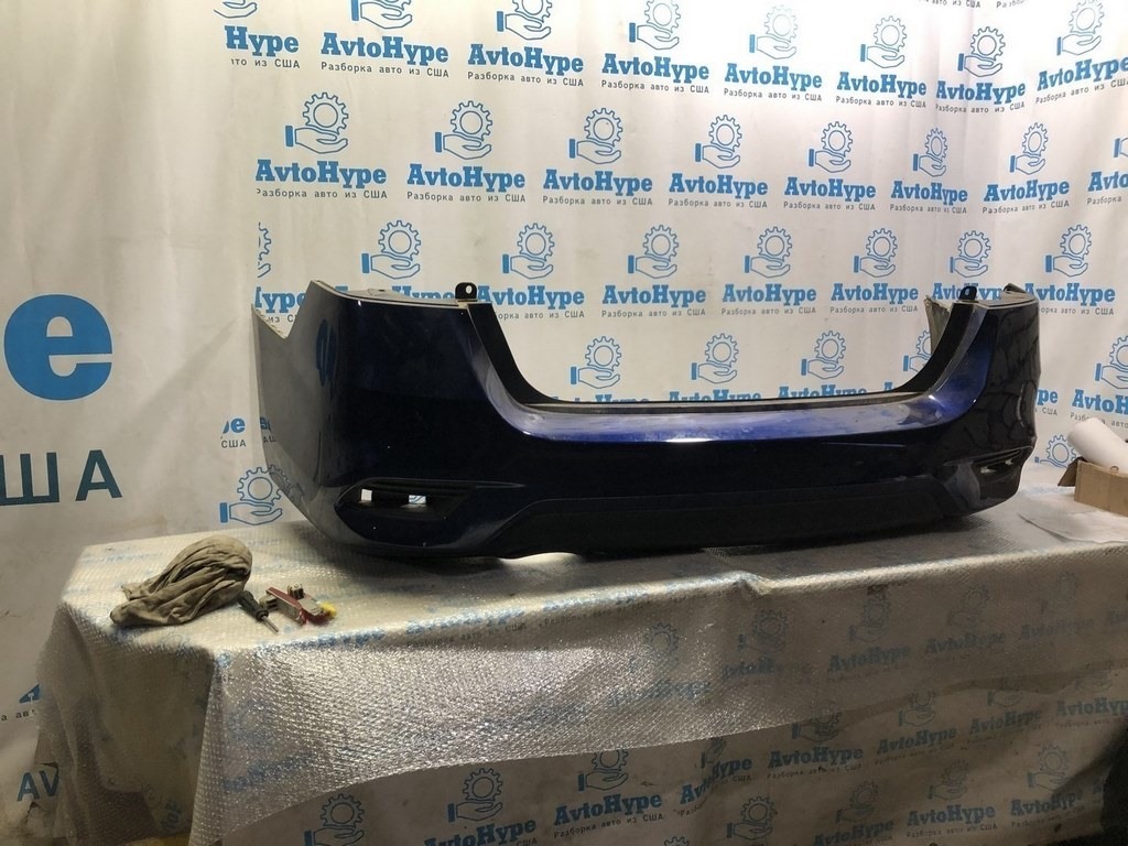 Бампер задний голый Nissan Sentra 16-19 рест (01) синий цвет RAY 1.6 — фото 2