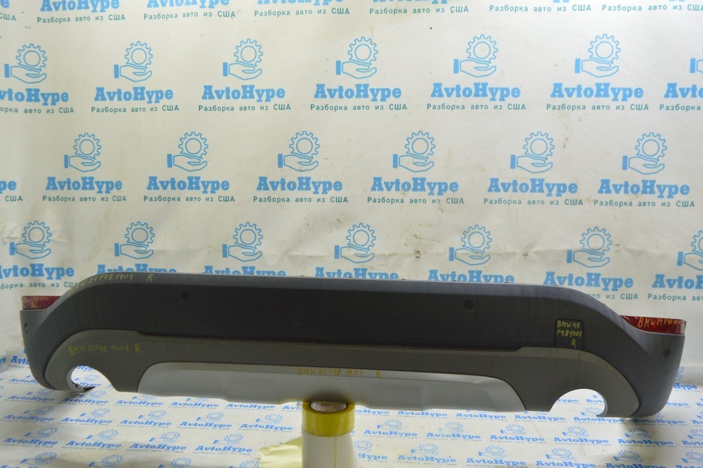 Бампер задний нижняя часть BMW X1 F48 16-22 структура под парктроники (01)