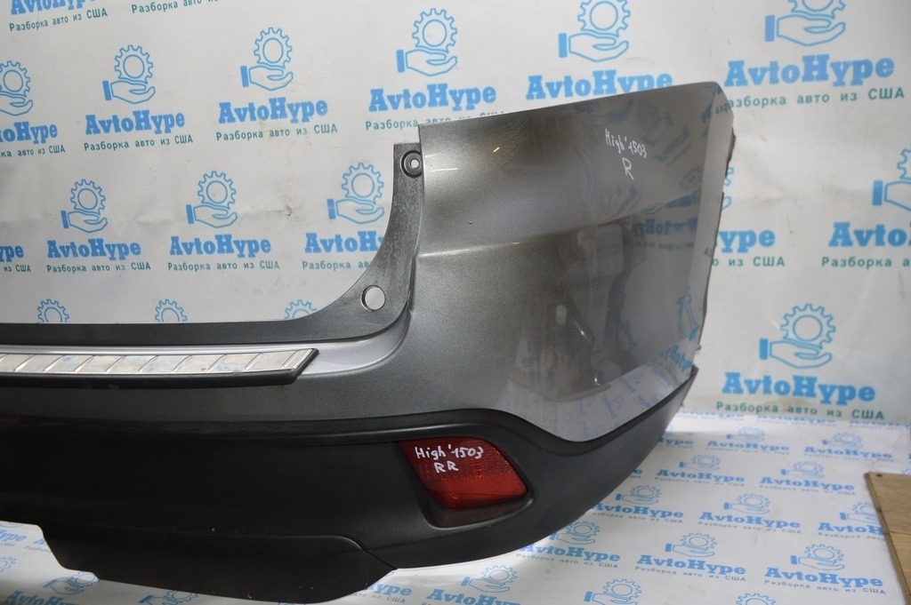 Бампер задний в сборе Toyota Highlander 14-16 В СБОРЕ (03) c абсорбером — фото 2