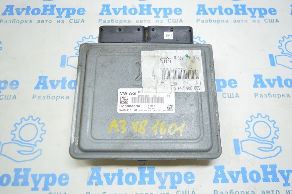 Блок ECU компьютер двигателя Audi A3 8V 15-16 2.0T (01) 06K907425B — фото 2