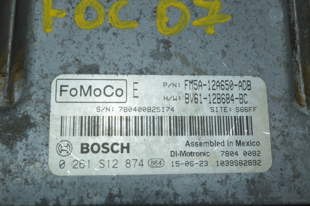 Блок ECU компьютер двигателя Ford Focus mk3 11-18 2.0 (07) 0 261 S12 874 — фото 2