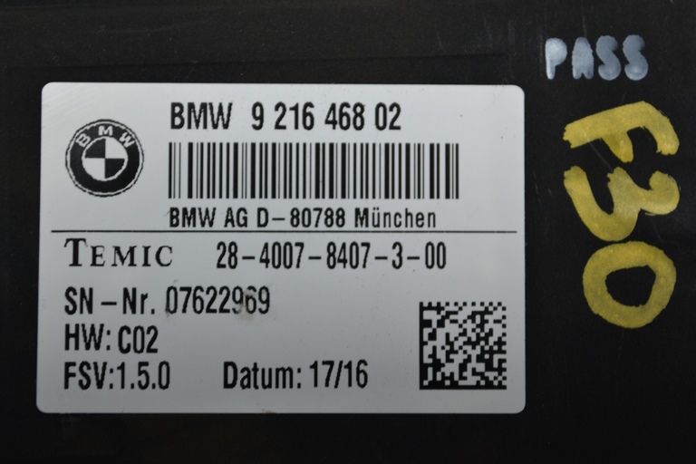 Блок управления подогревом переднего сидения BMW 3 F30 12-19 (03) — фото 2