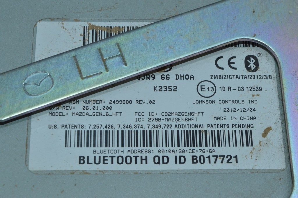 Bluetooth CONTROL MODULE Mazda6 13-17 — фото 3