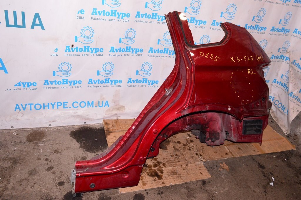 Четверть крыло задняя левая BMW X3 F25 11-17 деф. (01) красный цвет (A82) Vermilion red metal — фото 3