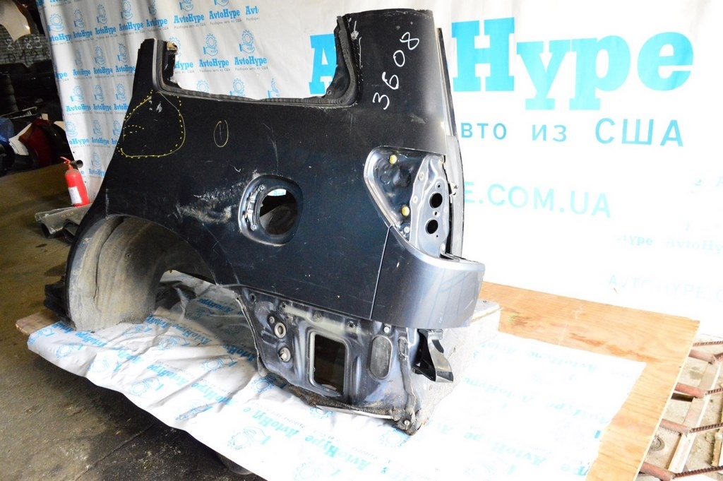 Четверть крыло задняя левая Toyota Sequoia 2008-2022 (01) цвет графит 1F9 деф.прижата — фото 4