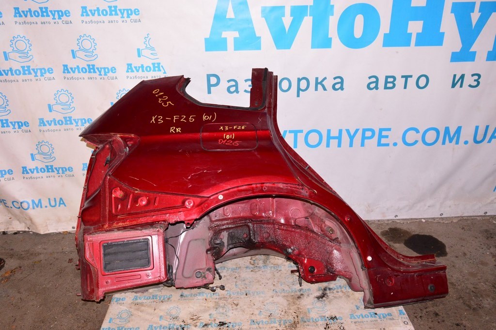 Четверть крыло задняя правая BMW X3 F25 11-17 (01) красный цвет (A82) Vermilion red metallic