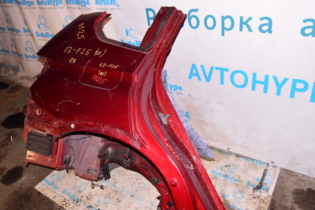 Четверть крыло задняя правая BMW X3 F25 11-17 (01) красный цвет (A82) Vermilion red metallic — фото 4