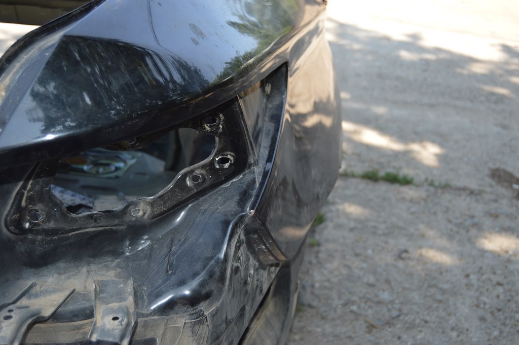 Четверть крыло задняя правая Hyundai Sonata 11-15 (02) черная, шпакля, крашена — фото 3