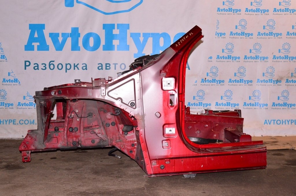 Четверть передняя левая BMW X3 F25 11-17 (01) красный цвет (A82) Vermilion red metallic отреза