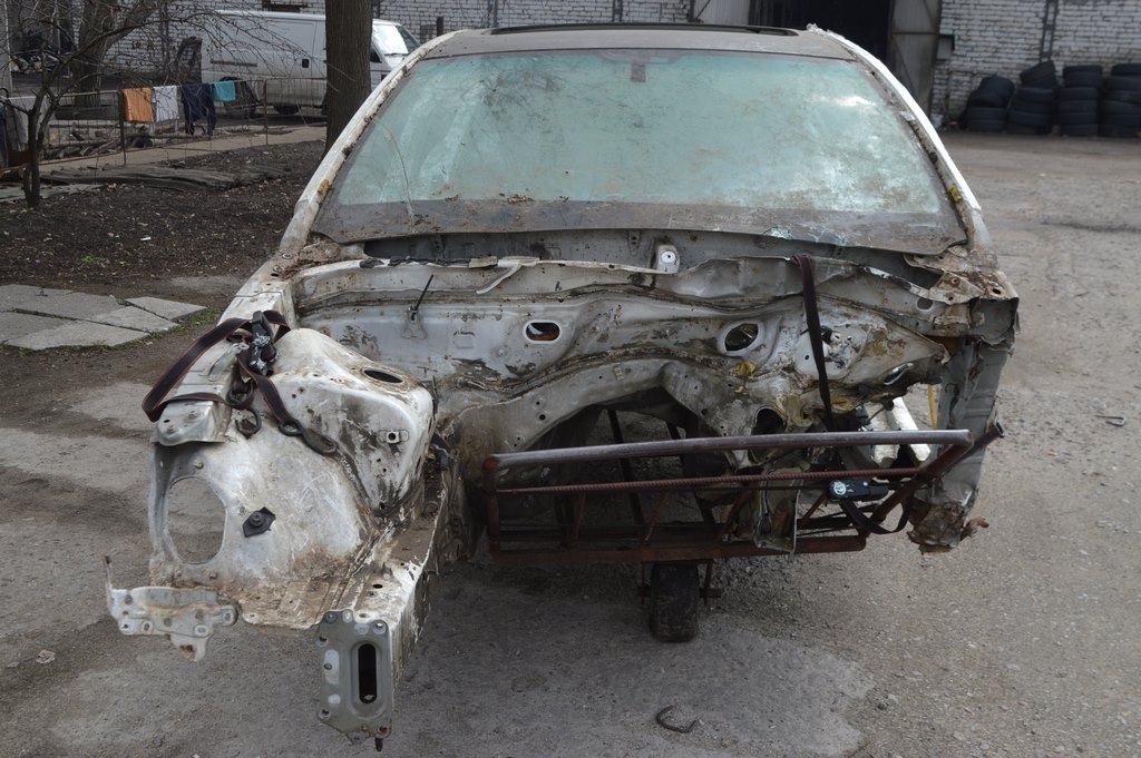 Четверть передняя левая Lexus GS300 GS350 GS430 06-11 awd (01) белая, без пистолета, замята — фото 2