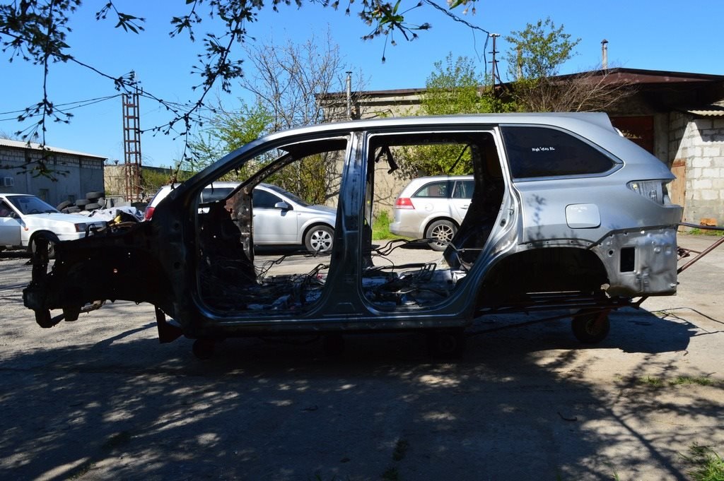 Четверть передняя левая Toyota Highlander 14- (03) графит горелая без носика лонжерона — фото 2