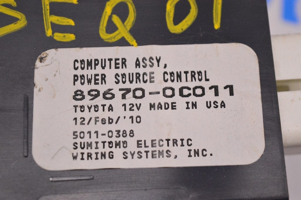 COMPUTER, POWER SOURCE CONTROL Toyota Sequoia 2010-2011 (01) — фото 2