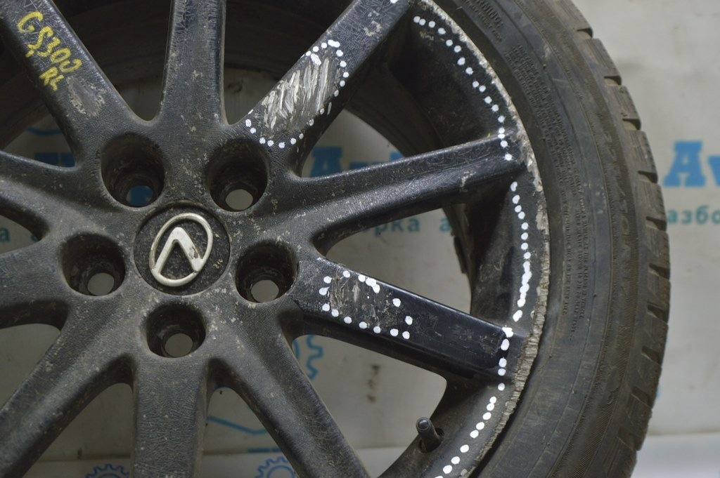 Диск колесный R17 X 7.5J ET45 5*114.3 Lexus GS300 GS350 GS430 06-07 (01) крашеный, бордюрка RL — фото 3