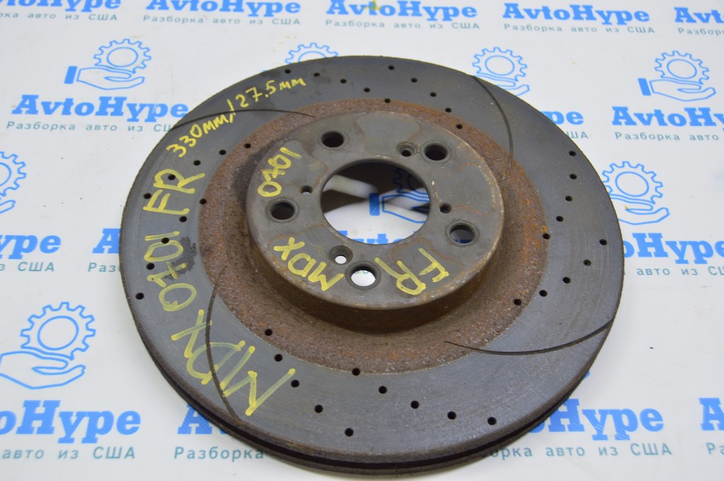 Диск тормозной перед прав Acura MDX 07-13 330/27.5мм