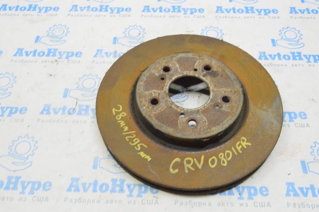 Диск тормозной перед прав Honda CRV 07-11 295/28мм