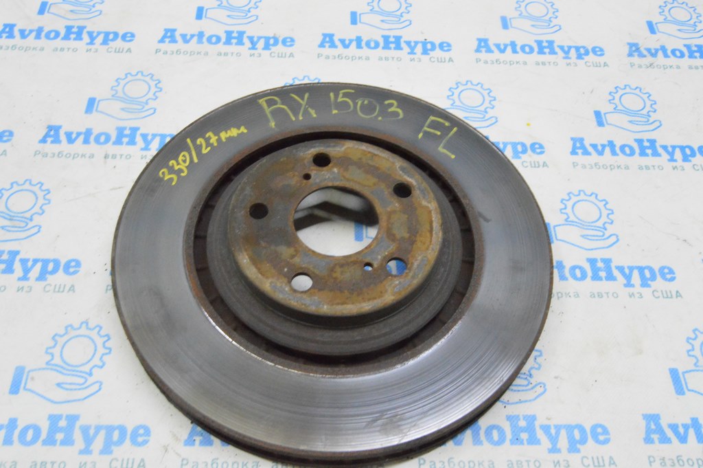 Диск тормозной передний левый Lexus RX350 RX450h 10-15 (03) 330/27мм
