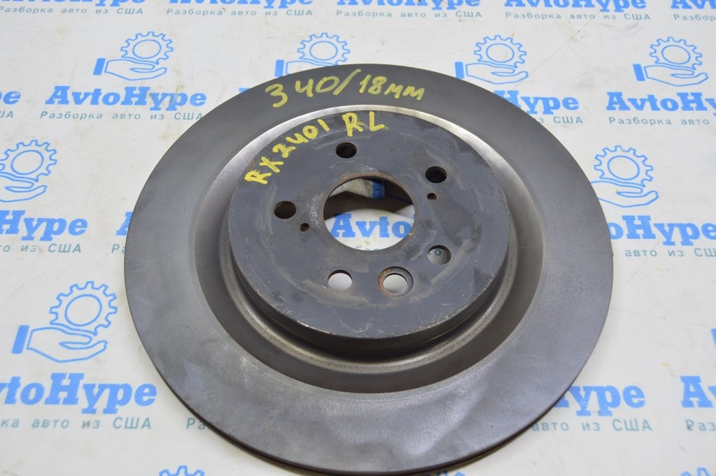 Диск тормозной зад лев Lexus RX 350/350h/500h 23- 340/18мм