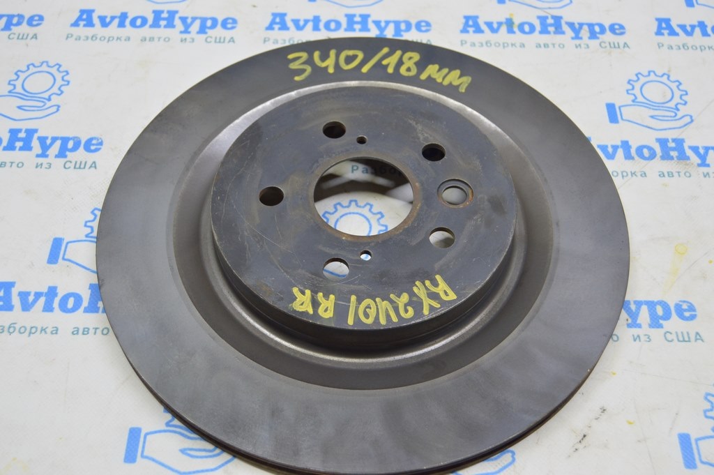 Диск тормозной зад прав Lexus RX 350/350h/500h 23- 340/18мм