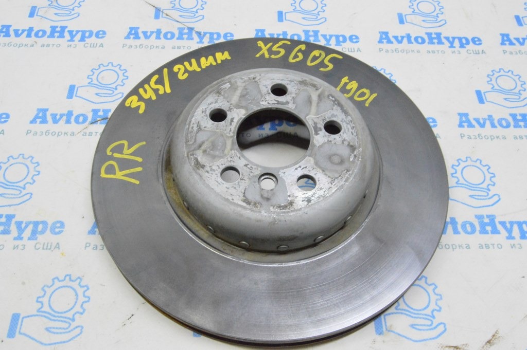 Диск тормозной задний правый BMW X5 G05 19-24 345/24мм