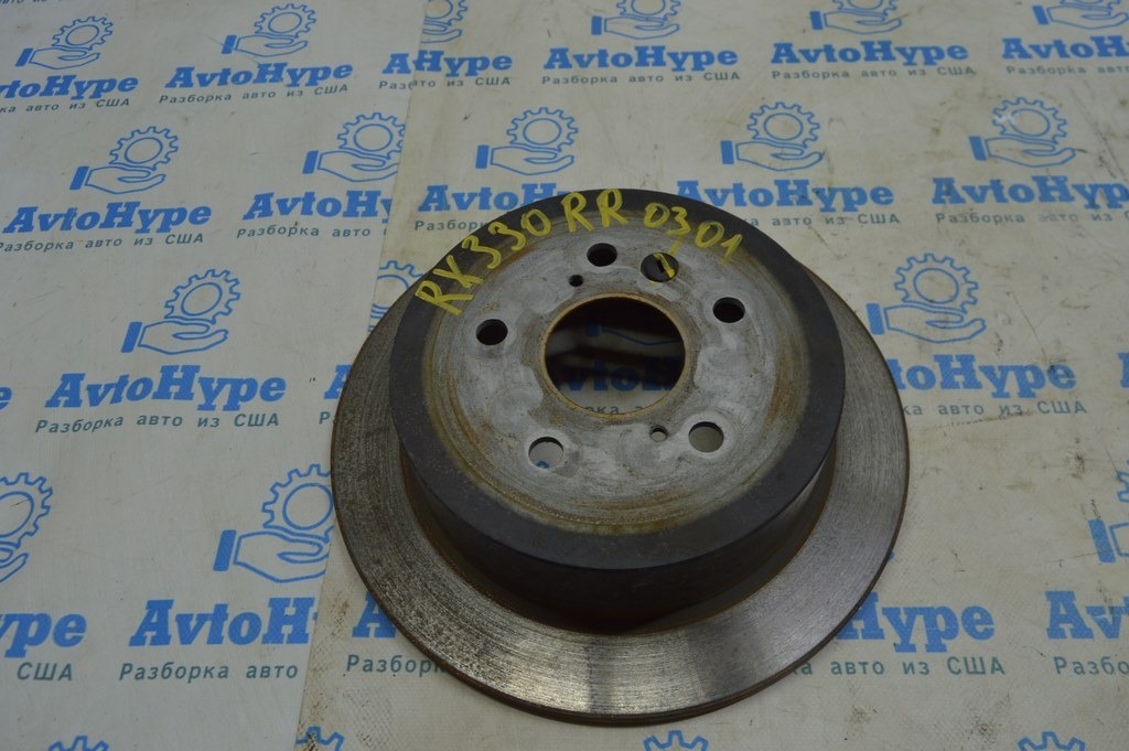 Диск тормозной задний правый Lexus RX300 RX330 RX350 RX400h 04-09 (01) 32к пробег