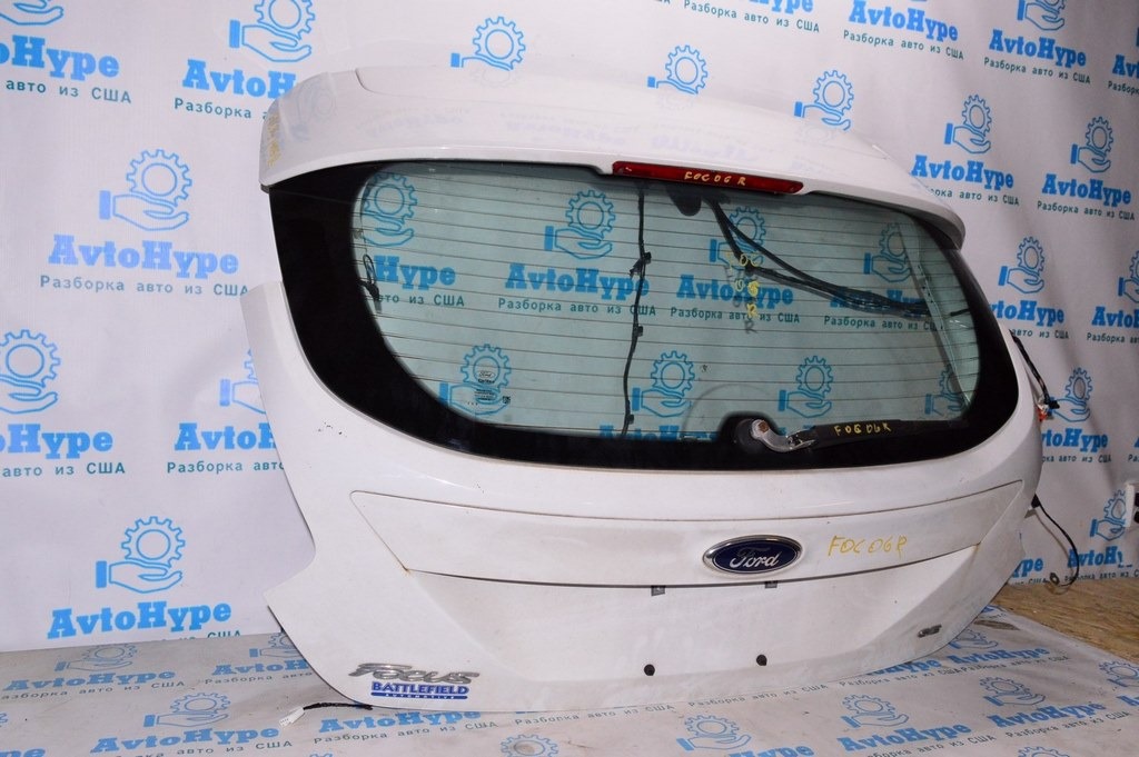Дверь багажника голая Ford Focus mk3 11-14 дорест 5d (06) белый цвет YZ — фото 3