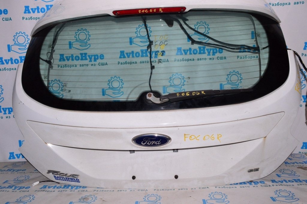 Дверь багажника голая Ford Focus mk3 11-14 дорест 5d (06) белый цвет YZ — фото 4
