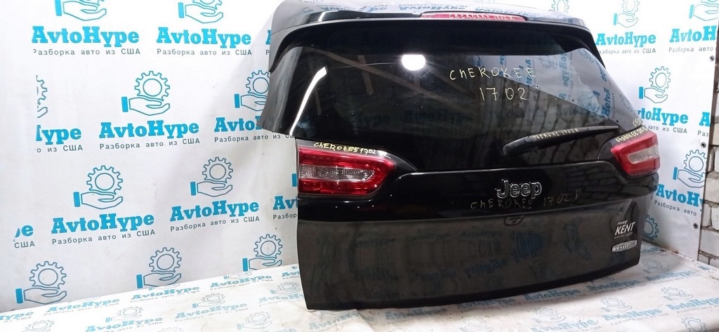 Дверь багажника голая Jeep Cherokee KL 14-18 дорест черная цвет PXR (02) — фото 3