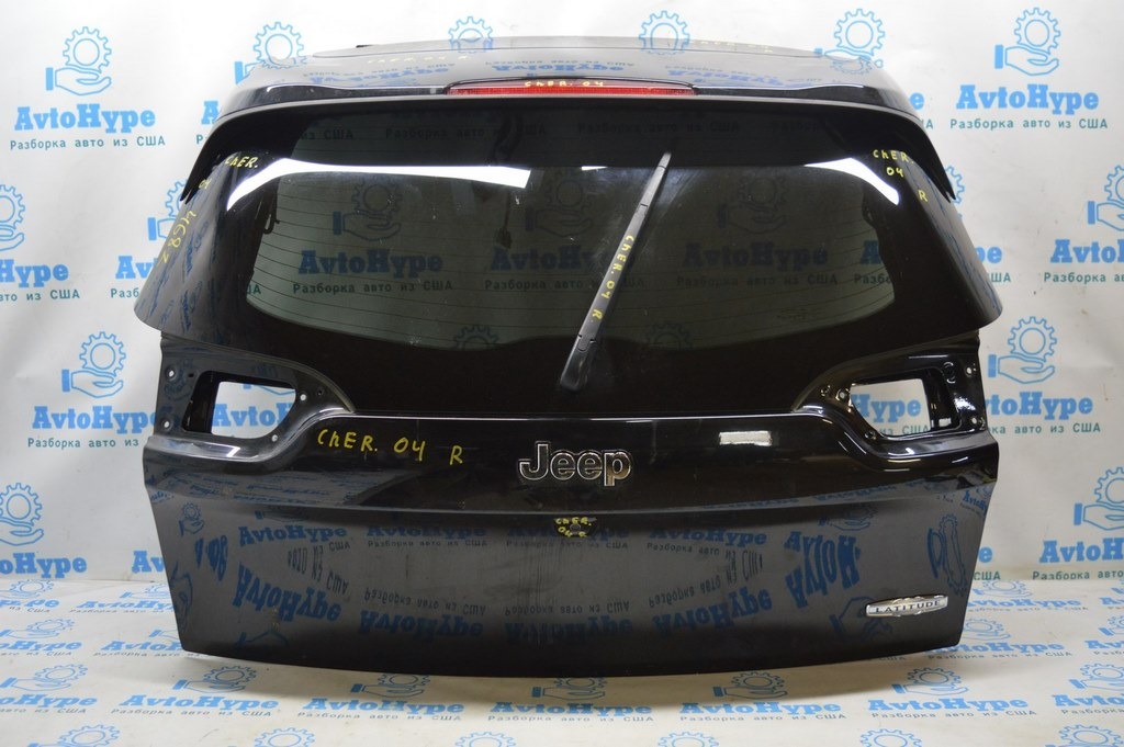 Дверь багажника голая Jeep Cherokee KL 14-18 дорест черная,цвет PXR (04)