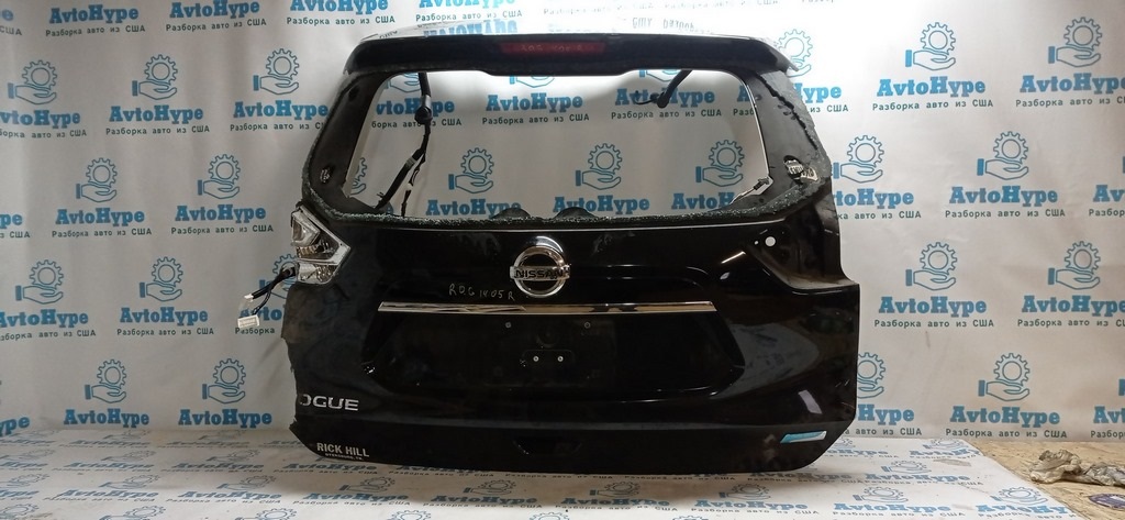Дверь багажника голая Nissan Rogue 14- (05) черный,цвет KH3 нет куска левой части