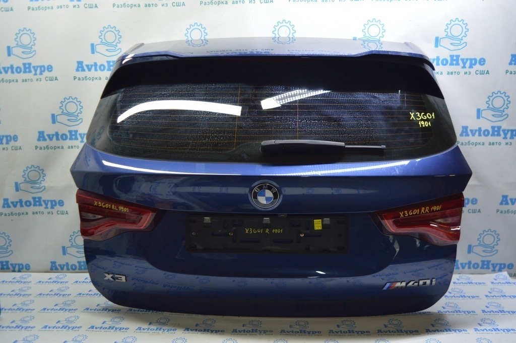 Дверь багажника голая со стеклом BMW X3 G01 18-21 (01) цвет phytonic-blau metallic