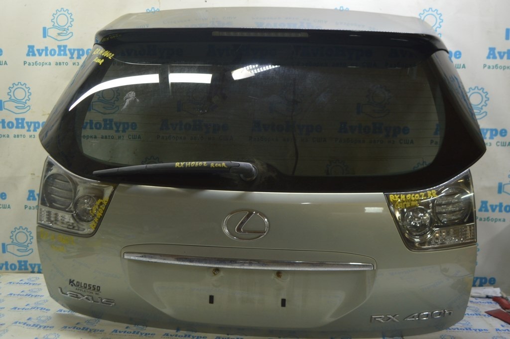 Дверь багажника голая со стеклом Lexus RX300 RX330 RX350 RX400h 04-09 (02) серебро