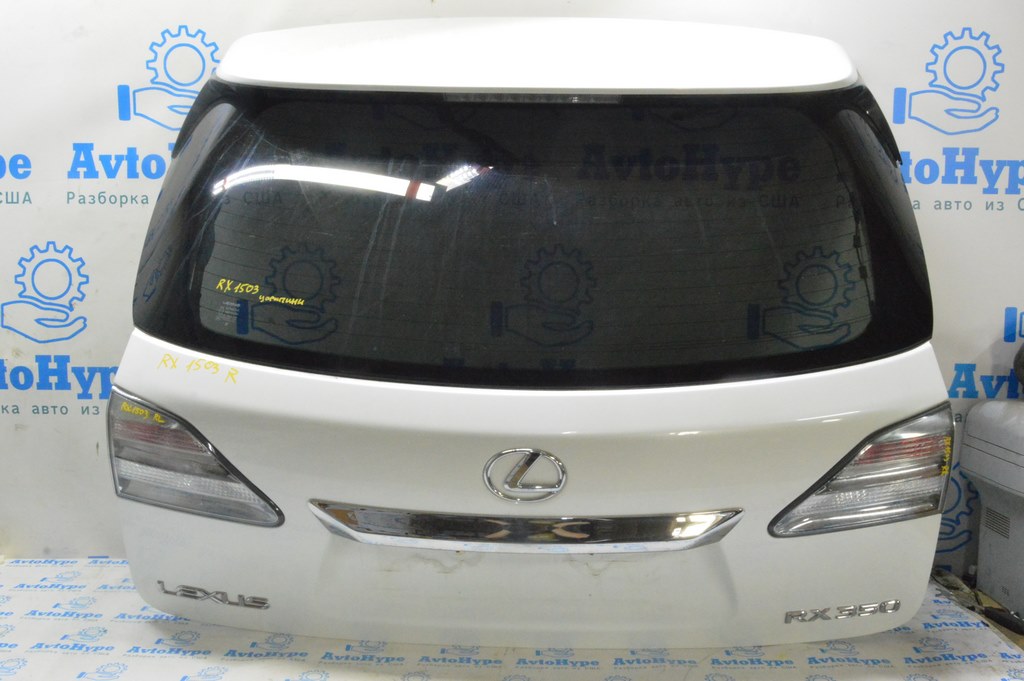 Дверь багажника голая  со стеклом Lexus RX350 RX450h 10-15 белый (03) царапины