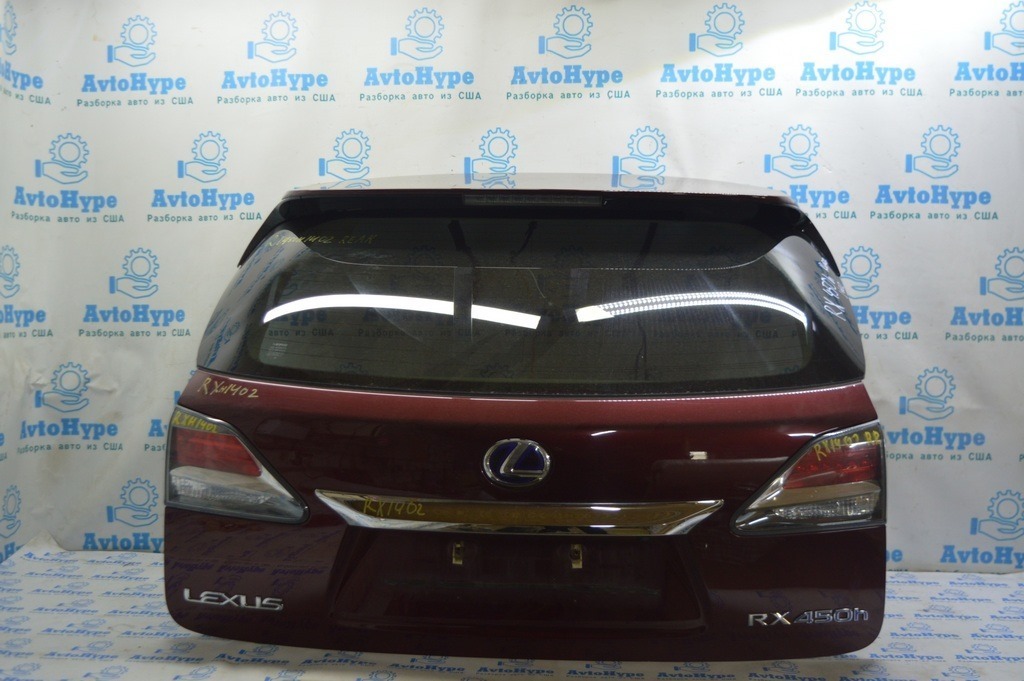 Дверь багажника голая со стеклом Lexus RX350 RX450h 10-15 бордовый цвет код 3S0 (02)