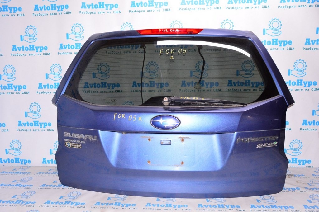 Дверь багажника голая Subaru Forester 14-18 SJ (04) синий цвет без стекла