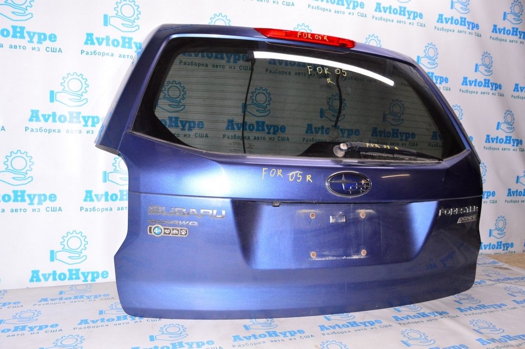 Дверь багажника голая Subaru Forester 14-18 SJ (04) синий цвет без стекла — фото 3