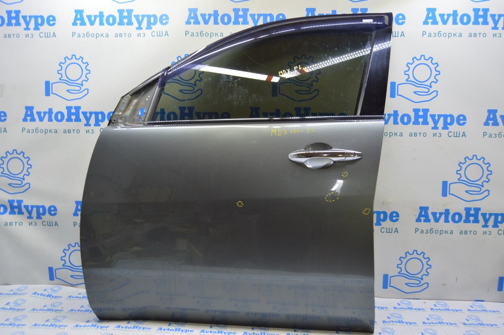 Дверь голая перед лев Acura MDX 07-13 (01) зеленая, тычки