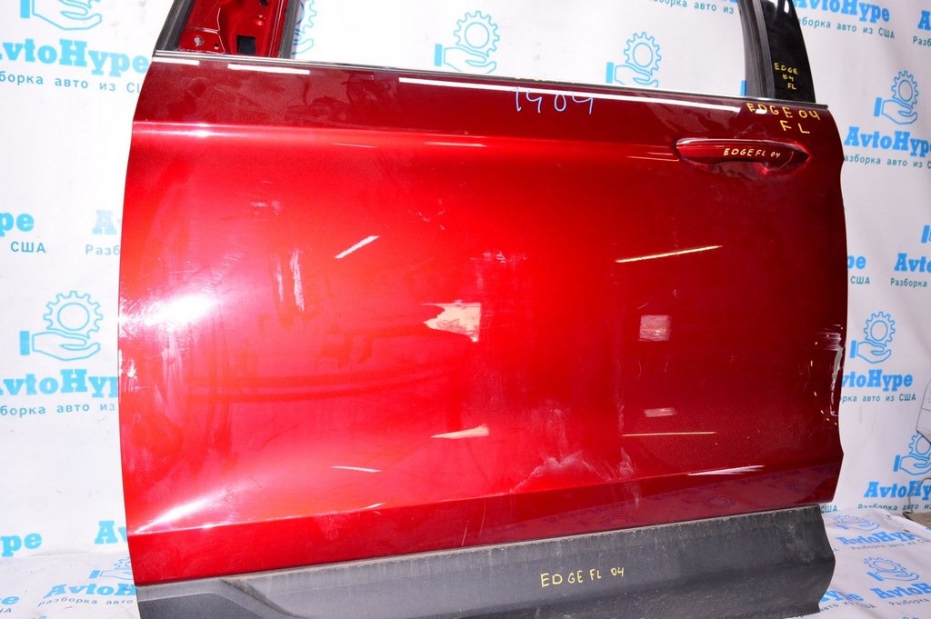 Дверь голая перед лев Ford Edge 16- (04) красный цвет RR немного примята — фото 3