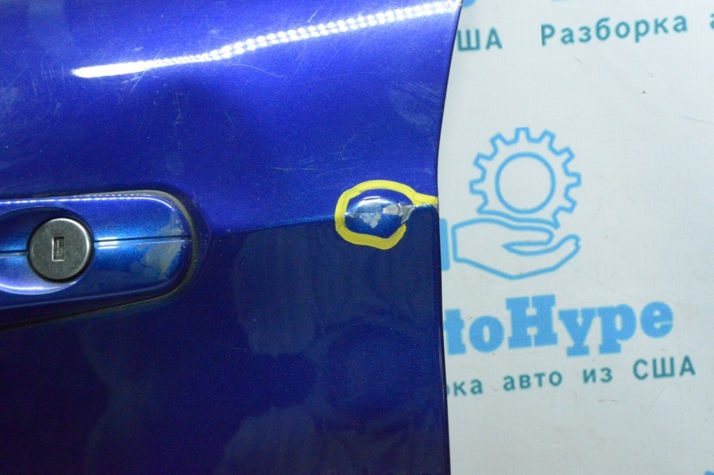 Дверь голая перед лев Ford Escape MK3 13- синий J4 (09) примята — фото 3