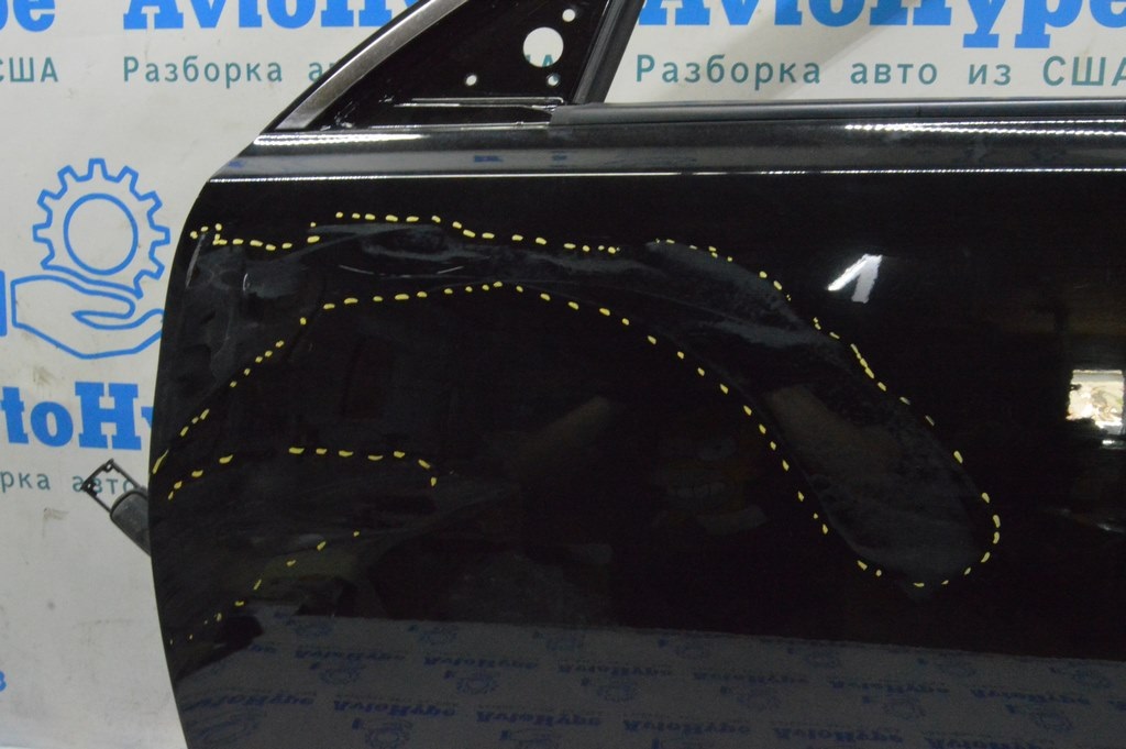 Дверь голая перед лев Kia Optima 11-15 (04) черная, дефект, крашена — фото 2