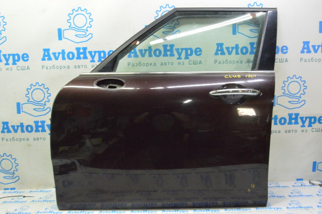Дверь голая перед лев Mini Cooper Clubman 16-22 (01) бордовый C2C,  2 тычки