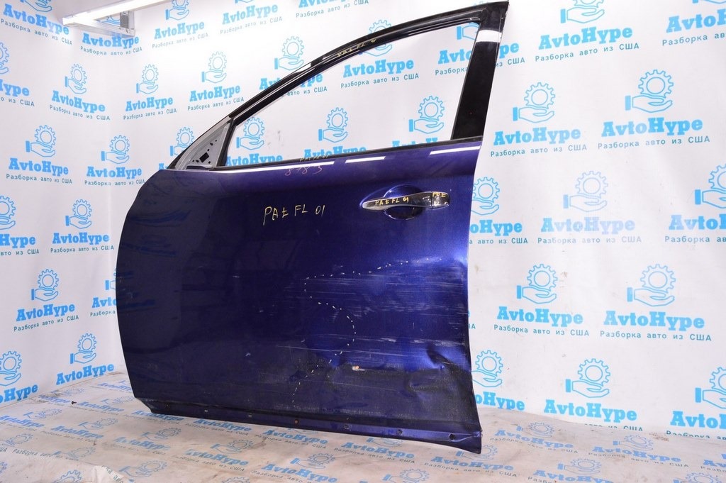 Дверь голая перед лев Nissan Pathfinder 13- (01) синий цвет:RBY замята снизу