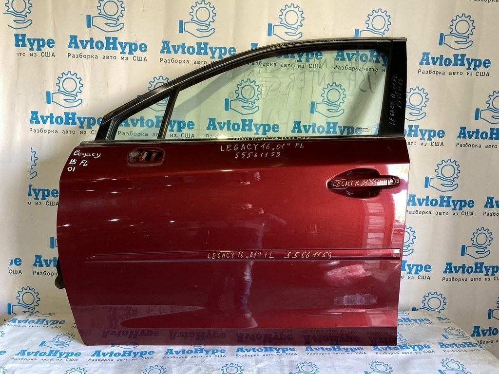 Дверь голая перед лев Subaru Legacy 15-19 красная (01)